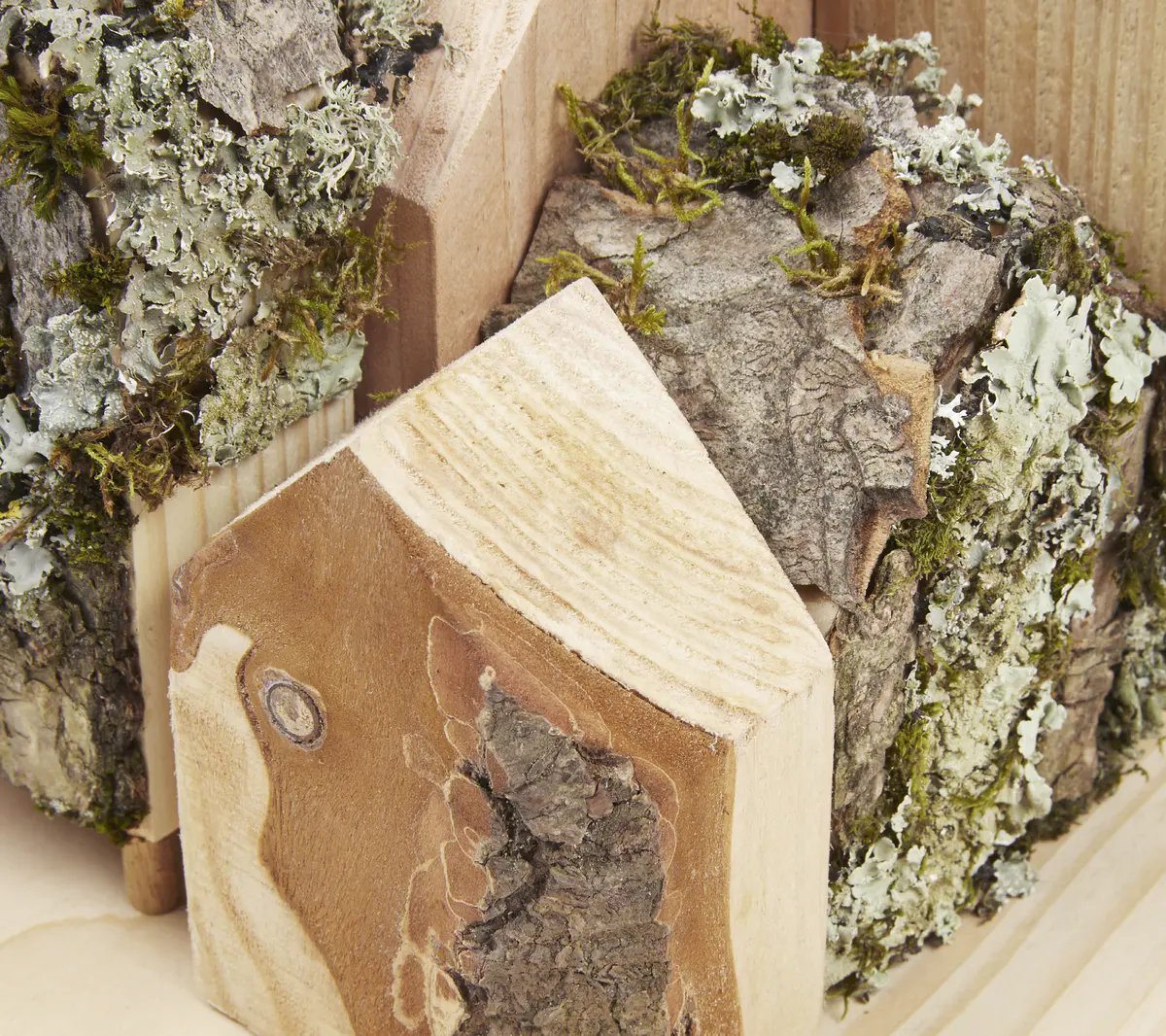 Lichen as bioindicators

Lichen Vs Carbon. These concept models look to document both the current state of Dudley Highstreet and the vision looking towards the future within this thesis project.

The lichen covered model looks towards a future in Dudley that is rich in texture, colour, nature and oxygen. Natural materials promote natural growth, and textures such as rough sawn timber and stone are the prefect hosts for lichen. All new buildings in Dudley would benefit massively from following a fabric first approach and adopt the use of sustainable and recycled building materials along with systems that use minimal energy.

The lichen model represents a vision for this thesis, buildings that are covered in natural materials and lichens that help sequester carbon and promote a healthier Highstreet. Suggestions of raised buildings also proposes less disruption to the ground and natural landscape, giving plants and animals the opportunity to thrive in an otherwise hostile concrete environment. Raised buildings also look towards a future planet with rising sea levels, future factors that will drastically affect the way we carry out daily lives and futureproofing all buildings for generations to come.

This second model uses the Shou Sugi Ban method of charring timber to waterproof it. In this case however it represents the embodied carbon and pollution within the highstreet as it exists now. The simplicity and repetition is also used to symbolise the plain nature of the highstreet with only a few materials exhibited, mainly brick & concrete. Once burnt the timber forms were brushed with wire wool to reveal the natural grain of the wood, a visual representation of degradation of layers of buildings that are built poorly or not constructed to last longer than a generation. - Michelle Gartside Model 7.png